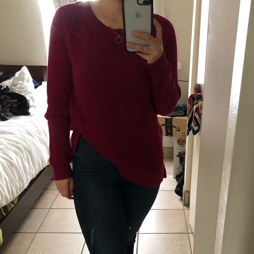 Pink long sleeve.